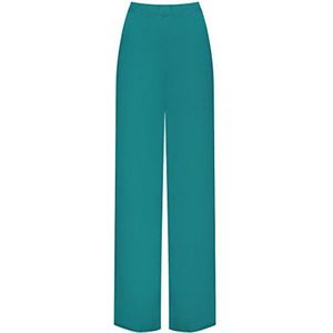 SXME MIGHT SAY Broek met wijde pijpen voor dames, UK's Finest Palazzo-broek, losse crêpe bodems, perfect voor kantoor of avondje uit, jersey elastische hoge taille slimme uitlopende culotte.,