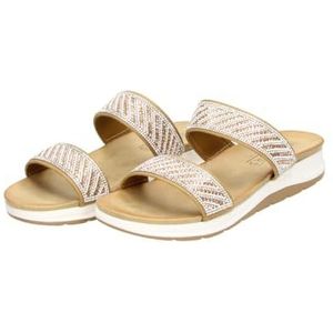 Fitters Loreen Damessandalen, modieuze schoenen, oversized, comfortabele sandalen, grote damesschoenen/damesschoenen in grote maten, Loreen 42, 43, 44, 45, 46, Zandcombinatie, 42 EU