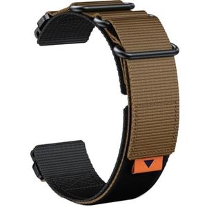 Nylon polsbandje 22-26 mm geschikt for Garmin 5Plus 6Pro 7Pro Quick Release polsbandje Vervangbare horlogeband Fenix7X / 5X / 5XPlus / 6X / 6XPro riem (Color : Black brown, Size : 26mm)