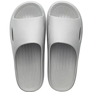 Rojeam Badschoenen voor dames en heren, zomerpantoffels, lichte badschoenen, uniseks, sneldrogend, voor binnen en buiten, grijs, 44/45 EU