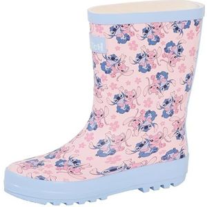 Disney Meisjes Stitch Wellies Rubber Wellington Kinderen Tieners Volwassenen Stitch & Angel Regen Schoenen Wellys, Meerkleurig, 8 UK Child