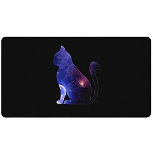 Ruimte Galaxy Cat grote gaming muismat waterdichte bureaumat antislip muismat 40 x 75 cm