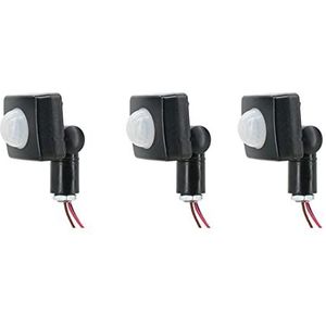 3X 220 V Mini Menselijk Lichaam Infrarood Sensor Infrarood Lichaam Sensor Schakelaar LED Flood Licht Bewegingssensor Verstelbare Zwart
