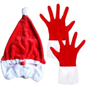 Motorhelm voor de kerstman, feestelijke afdekking voor motorhelm met kersthandschoenen, grappige kerstmanmuts voor ruiters, mannen en vrouwen, kerstmuts, decoratie