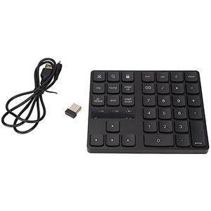 Draadloos Numeriek Toetsenblok, 35 Toetsen 2.4G Draagbaar Numeriek Toetsenblok USB-laptoptoetsenbord Ergonomisch Ontwerp Stil Eenhandig Gamingtoetsenbord voor Pc Laptop Desktopcomputer