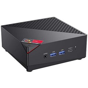 ACEMAGICIAN AM06Pro Mini-pc, AMD Ryzen 7 5700U (8C/16T, tot 4,3 GHz), 32 GB DDR4, 512 GB M.2 SSD, mini-computer met W-11 pro, 4K Triple Display, Type-C, dual ethernet, wifi 6, BT 5.2