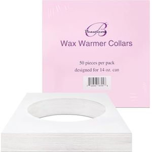 Beauticom (50 stuks) Vierkante Wax Warmer Universele Beschermende Kragen Ring voor 14oz Wax Can