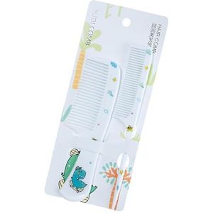 2Pcs Cartoon Haar Kammen Set Brede Tand Kam Ontwarren Haar Kammen Afscheid Kam Plagen Voor Professionele Kappers Fijne Tand Afscheiding