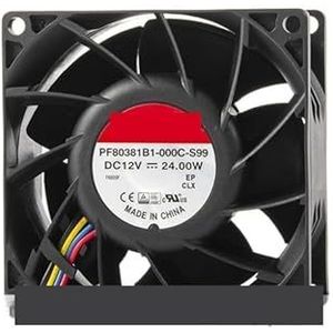 Voor SUNON PF80381B1-000C-S99 DC 12V 24,00W 80x80x38mm 4-draads serverkoelventilator