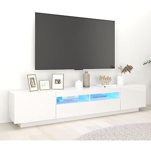 CBLDF TV Kast met LED Verlichting Hoogglans Wit 200x35x40 cm