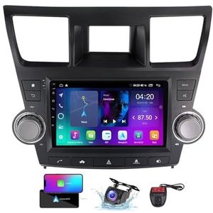Voor Toyota Highlander 2 XU40 2007-2013 Android 13 Carplay Autoradio, 9 inch Scherm Radio Wireless Android Auto Bluetooth 5.0 Handsfree 4G WiFi FM/RDS/DAB+ Radio DSP Camera + DVR(NF-1)