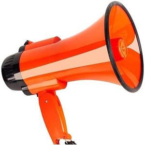 Draagbare Megafoon Bullhorn Megafoons Voor Buiten Handbediende Megafoon Volumeregeling Bullhorn-luidspreker Met Ingebouwde Sirene-megafoonluidspreker Megafoon Luidspreker (Color : Orange)