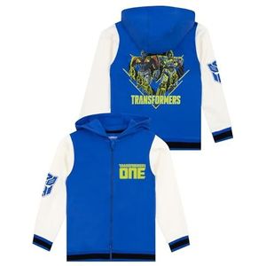 Transformers Jongens Hoodie | Autobots Katoenen Hoodie | Optimus Prime En Megatron Hooded Jongens Sweater | Blauw 104
