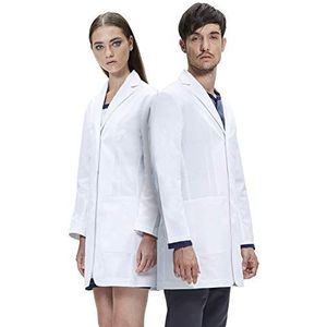 Dr. James Unisex Labjas, Getailleerde Pasvorm, Meerdere Zakken (Heren L/Dames XL)