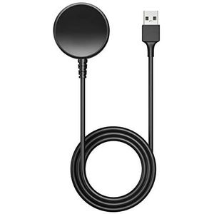MoKo Oplader compatibel met Samsung Galaxy Watch 4/4 Classic/Galaxy Watch 3 41 mm 45 mm/Galaxy Watch Active 1/2 40 mm 44 mm, laadstation met USB-oplaadkabel 100 cm, zwart