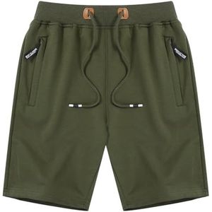 LY4U Mens zomer shorts casual sport joggingbroek gym shorts met elastische taille rits zakken