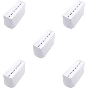 5 set duurzame 6-gaats pincet opbergrek organizer voor wimperverlenging benodigdheden wit, 15,2 x 6,4 x 7,5 cm