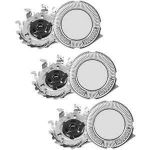 Scheermesjes (3-delig) voor S5570, S5560, S5380 en S5370 | Reservekoppenset compatibel met S5230, S5210 en S5130 (3 stuks)