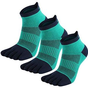 MEIKAN Sportsokken (2022Nieuw), Teensokken voor Heren en Dames, 3 Paar Unisex Sneaker Hardloopsokken