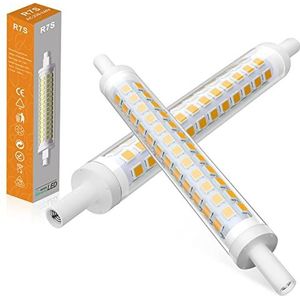 R7S LED 118mm, 10W dimbare R7S LED-lampen 220-240V 1000LM, equivalent voor 100W J118 R7S halogeenlampen, geen flikkering (Color : Warm White 3000K, Size : 118mm 2pcs)