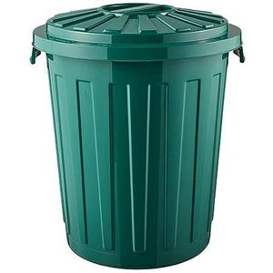 keeeper Eco Mats vuilnisemmer/vuilnisemmer met afsluitbaar deksel, groot, robuust kunststof (PP), 23 l, gerecycled, groen, Ø 36 x 42 cm