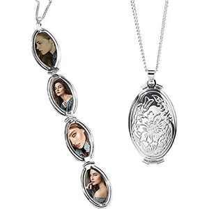 TOFBS Gepersonaliseerde foto afbeelding medaillon aandenken hanger ronde bloem medaillon ketting waarin een foto kan gedragen worden aangepaste ketting geschenken voor vrouwen moeder vriendin vrouw