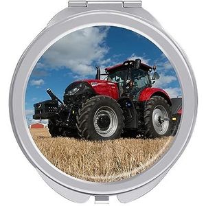 Grondbewerking Tractor Compact Kleine Reizen Make-up Spiegel Draagbare Dubbelzijdige Pocket Spiegels voor Handtas Purse