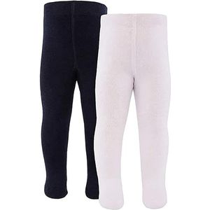 inibini 2-pack babymaillot/kindermaillot uni, 2 katoenen maillots voor meisjes en jongens, MADE IN EUROPE, donkerblauw/wit, maat 62-68