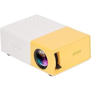 HD-projector, mini-mobiele projector, geel, hetzelfde scherm, ondersteuning voor diffuse reflecterende beelden, 23 talen, mini compacte led-lichtbron voor slaapkamer binnen (stopcontact