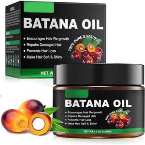 Ruwe Batana-olie voor haargroei en reparatie, zuiver, natuurlijk, pure batana-olie voor het bevochtigen en herstellen van droog, beschadigd haar en huidverzorging, 120 g