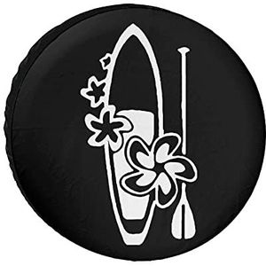 Bloemen Paddle Surf Board Grappige Reserveband Cover Wiel Protectors Gedrukt Gift Voor Camping RV SUV Truck Trailer