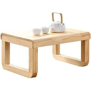 Koffietafels Moderne lage tafel massief houten salontafel Rechthoekige Zen-theetafel Altaartafel in Japanse stijl Erkertafel voor woonkamer Ruimtebesparend