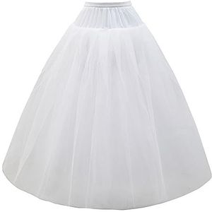 Aprildress Vrouwen Hoopless Petticoat Crinoline Onderrok voor Trouwjurken NL-PPT026
