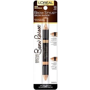 L'Oréal Paris Brow Stylist Brow Raiser Highlighter Duo, Medium, 0.16oz.