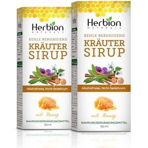 Herbion Naturals, hoestsiroop met El Jarabe Para La Tos Con Miel kalmeert natuurlijk de keel, groen, honing, 5 fl oz Pack van 2