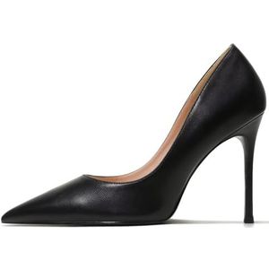 Schoenhakken- Elegante Damespumps - Stiletto-Sexy Naald-Hak - Gesloten Avond-Feest - Luxe Mode Vrouwelijke Schoenen Hak 60-CHC-19, 42 Zwart, 41 EU