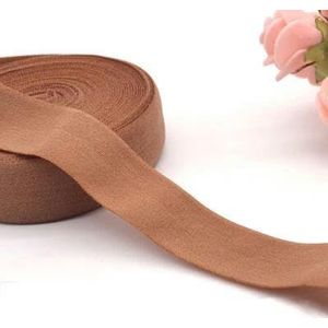 20mm platte zachte elastische band voor ondergoed broek beha rubber kleding decoratieve verstelbare tailleband naaien DIY accessoires 1-10y-brown-10yards