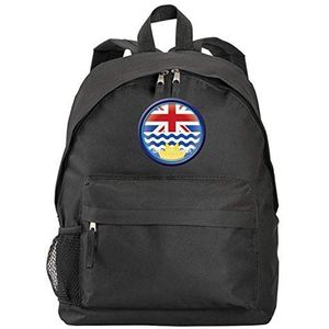 British Columbia rugzak met vlag, van synthetisch materiaal, met zakken met ritssluiting en dragers