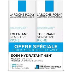 La Roche-Posay - Tolerische Sensitive Riche - Gezichtscrub - 2 x 40 ml