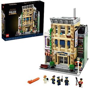 LEGO Icons Police Station 10278 Grote bouwset, verzamelmodelbouwsets voor volwassenen om te bouwen, modulaire gebouwencollectie