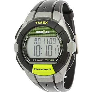 Timex Unisex quartz horloge met LCD-wijzerplaat digitaal display en harsband, Kalk, Riem