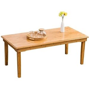 Tuinbijzettafel Koffietafel Bamboe Salontafel Moderne Minimalistische Rechthoekige Opvouwbare Bijzettafel Thuis Woonkamer Bank Theetafel Bijzettafel Salontafel (Size : 120 * 60 * 40cm)