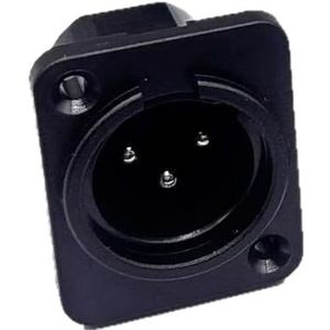 JSGHGDF Ruisbestendige 3Pin XLR Panel Connector ABS Legering Afgeschermde Terminal Veilige Adapter XLR Connector Live Sound