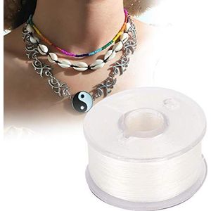 0.3mm rekbaar elastisch touw, armband elastisch touw voor kralen DIY sieraden armband maken van snoer lijnkoord(Wit)
