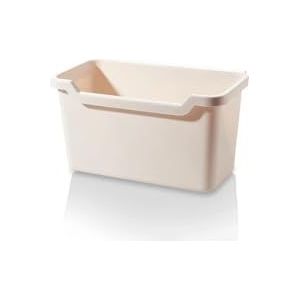 afvalbak 6L/1.5Gallon Hangende Prullenbak Compostbak Met Deksel Wandmontage Onder Gootsteen Prullenbak for Keuken, badkamer keuken (Size : Off-white 1piece)