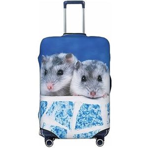 Bagage Covers Hamster Print Elastische Beschermende Wasbare Bagage Cover Reizen Stofdichte Koffer Cover Voor 18-32 Inch Bagage, Zwart, XL