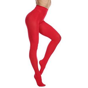 Nur die Damespanty 80 Den Ondoorzichtige microvezel zachte damespanty (L/XL, rood)