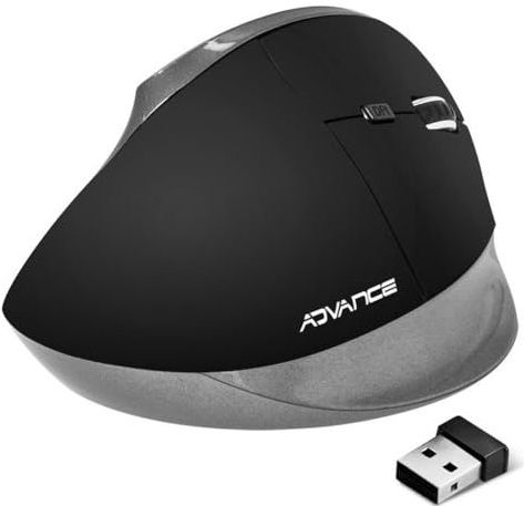 Advance - Vertical Plus - Draadloze Muis - Zwart - Ergonomisch Ontwerp