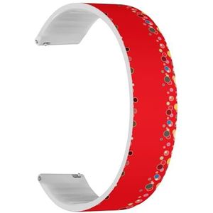 Solo Loop Band Compatibel met Garmin Forerunner 165/165 Music, Forerunner 35/45/45S (Texture Colored Circle) Quick-Release 20 mm rekbare siliconen band band accessoire, Siliconen, Geen edelsteen