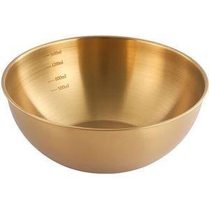 Generic Voedselopslagkom Multifunctionele Roestvrijstalen Salade met Schaal Bpa-Vrij Herbruikbare Granen Rijst Noedel Soep Snack voor het Serveren Keuken Benodigdheden Gouden 25 cm